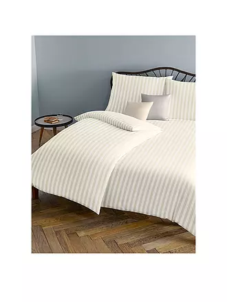 FLEURESSE | Damast Bettwäsche Melk 2x 70x90cm / 200x200cm Creme | 
